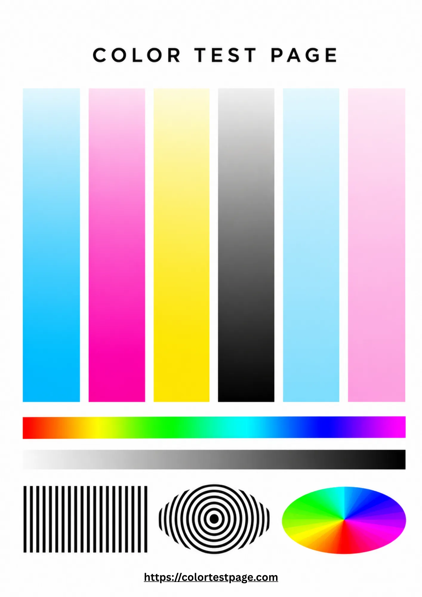 6 color printer test page