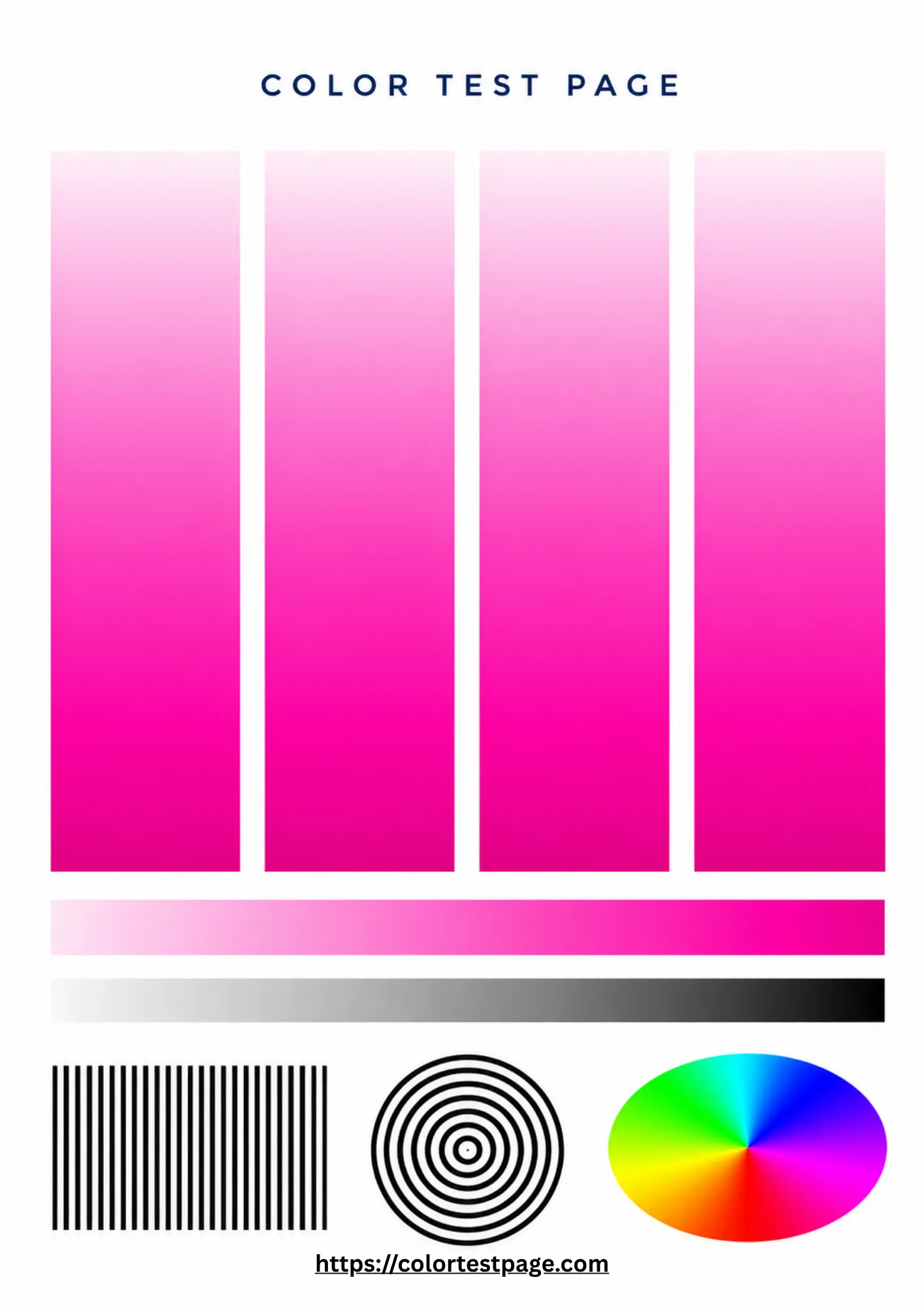 magenta color test page