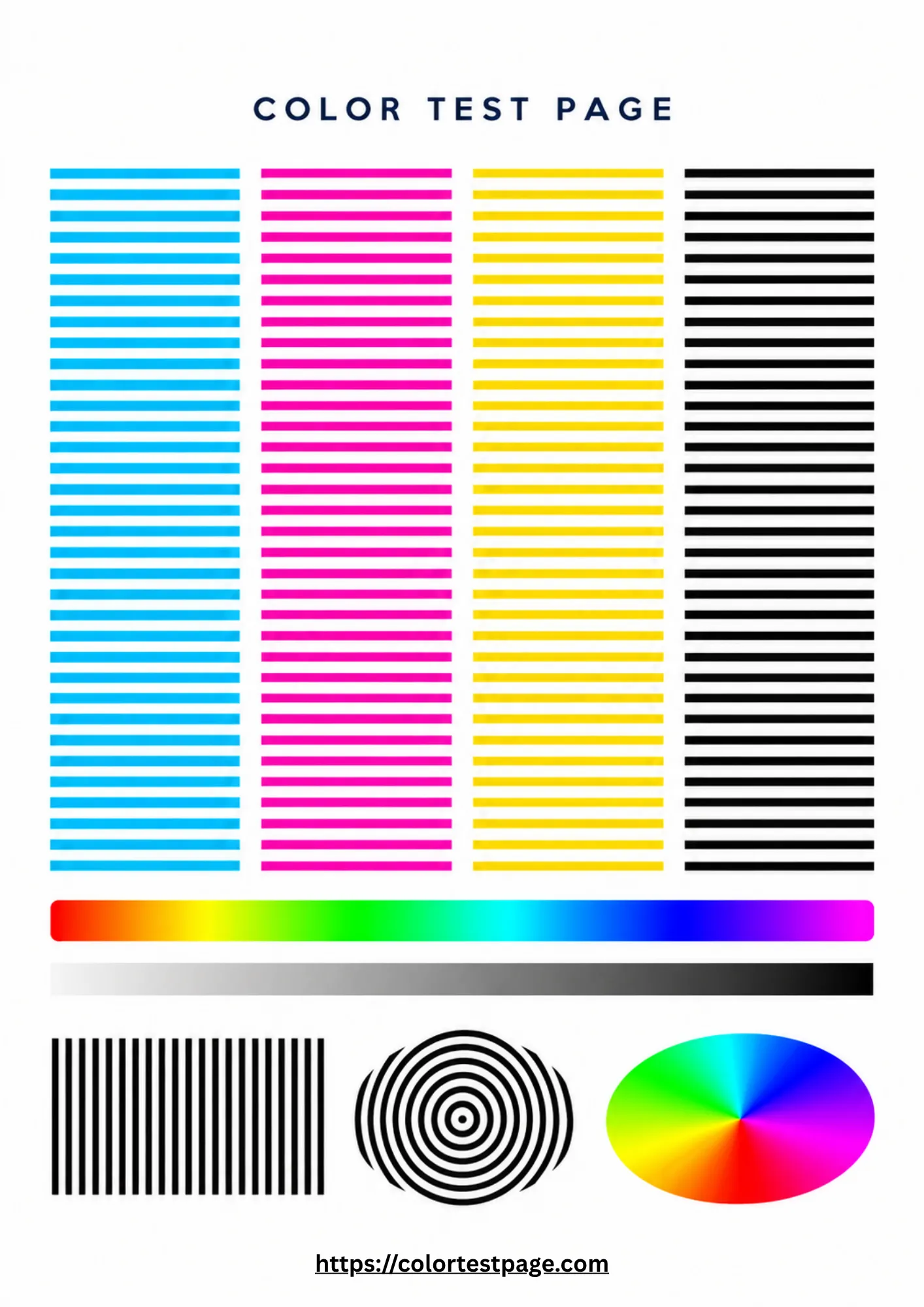 nozzle check pattern printer test page