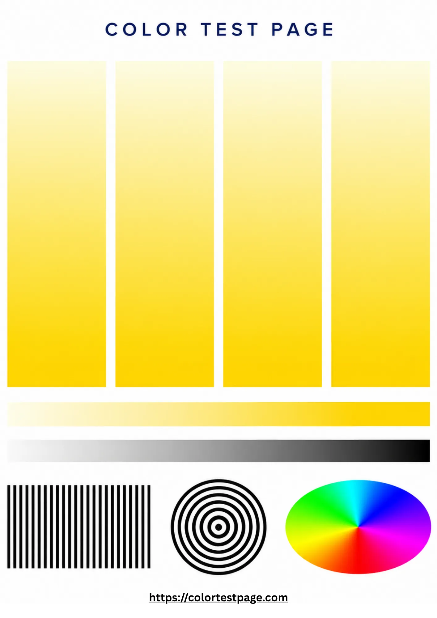 yellow color test page